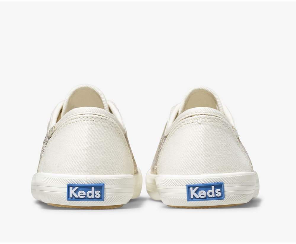 Keds Kids Sneakers White - Kickstart Metallic Sparkle - 947FBMVDO